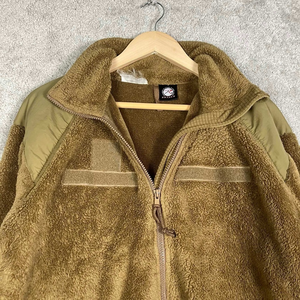 Rothco Jacket Mens Small Coyote Brown ECWCS Gen III Level 3 Fleece Full Zip - Picture 7 of 15